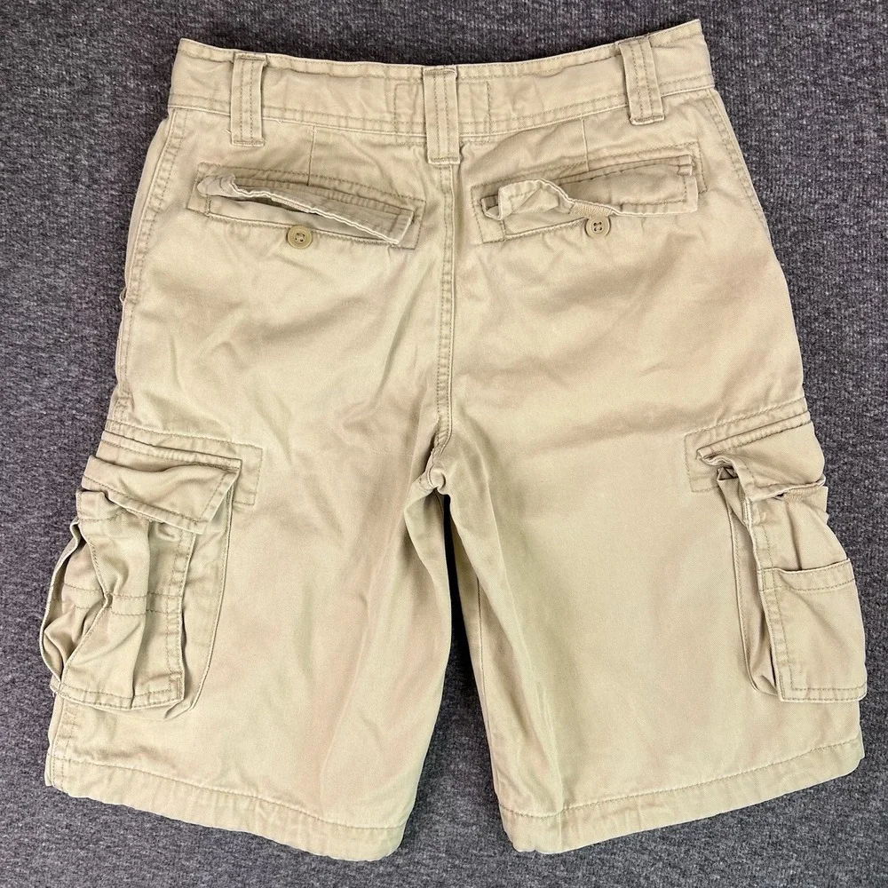 Urban Pipeline Cargo Shorts Youth 14 Tan Utility Casual Multi-Pocket Twill 28x10